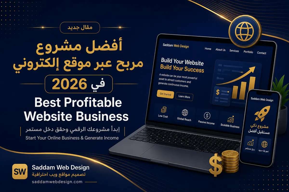 أفضل مشروع مربح عبر موقع إلكتروني في 2026